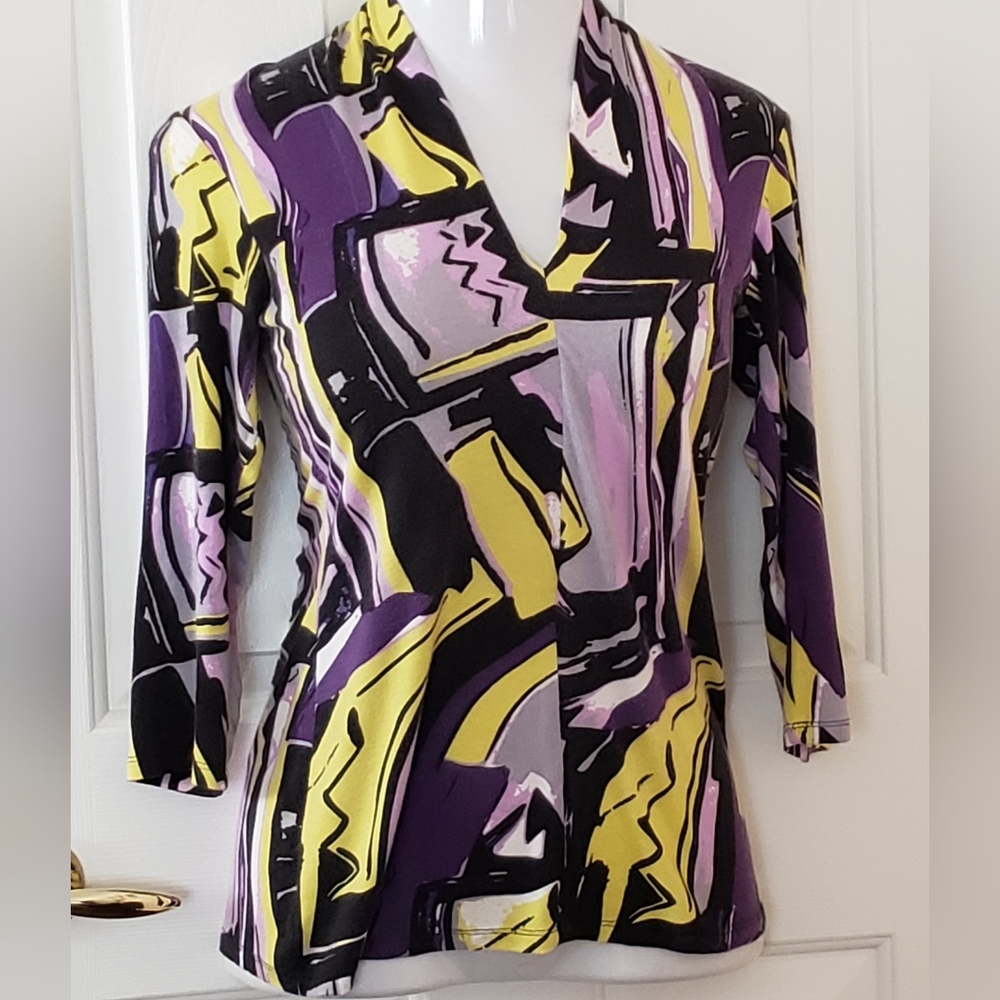 Fabrizio Gianni V neck blouse M - Picture 7 of 11
